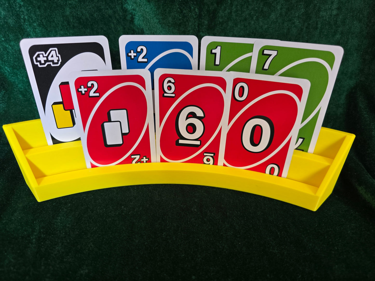 2 Tier Card Holder Stand – Curved Playing Card Display for Kids & Family Game Night