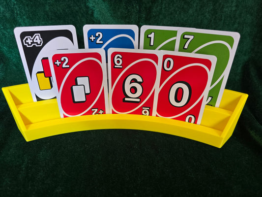 2 Tier Card Holder Stand – Curved Playing Card Display for Kids & Family Game Night