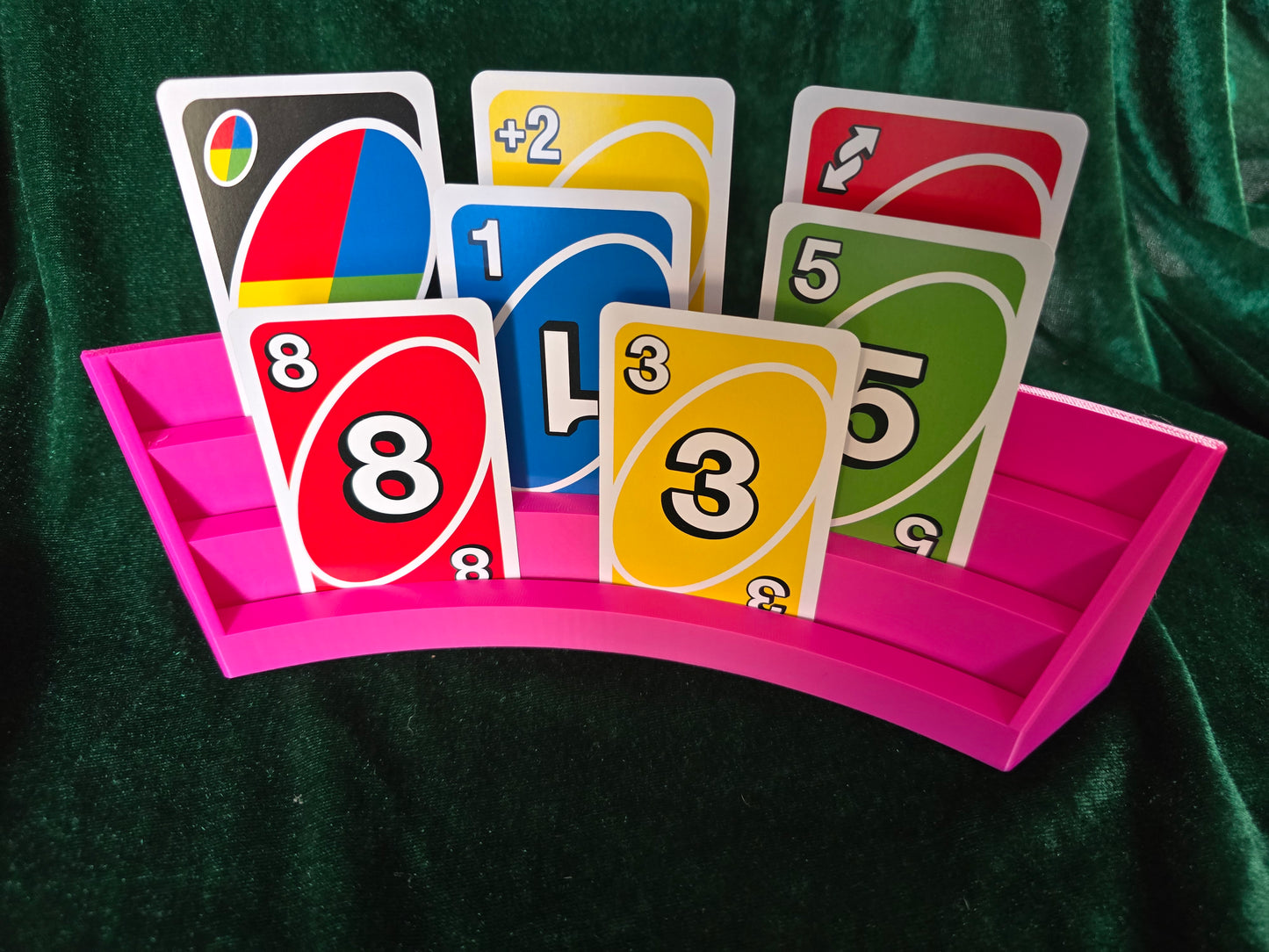 Large Curved Playing Card Holder Stand - 3 Tiers