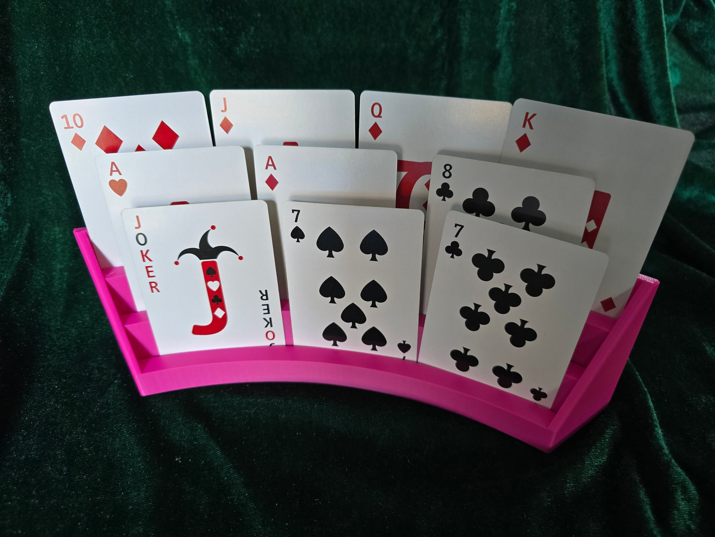 Large Curved Playing Card Holder Stand - 3 Tiers