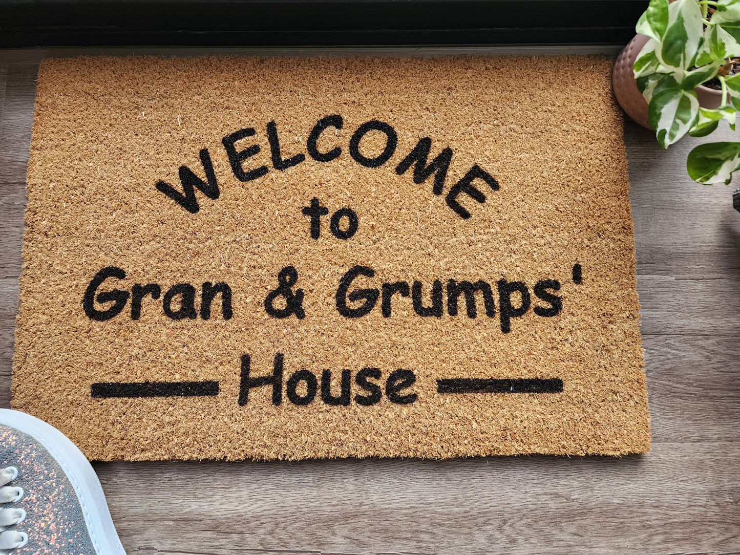 WELCOME TO GRANDPARENTS HOME PERSONALISED DOOR MAT