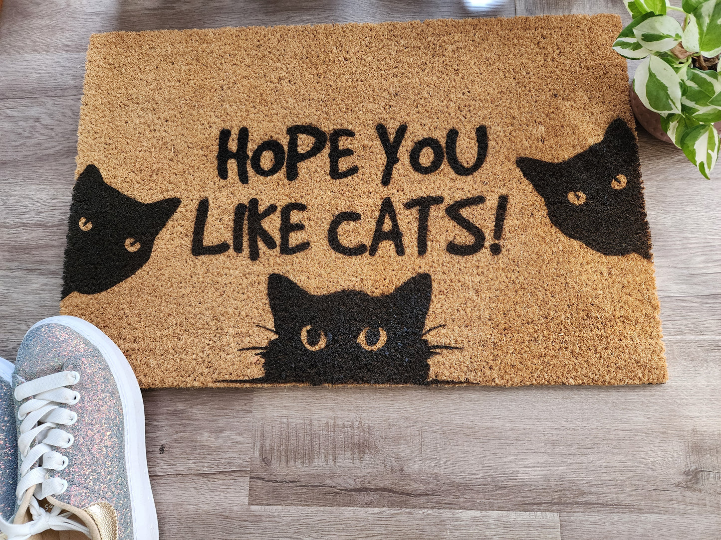 HOPE YOU LIKE CATS! FUN CUSTOM DOOR MAT