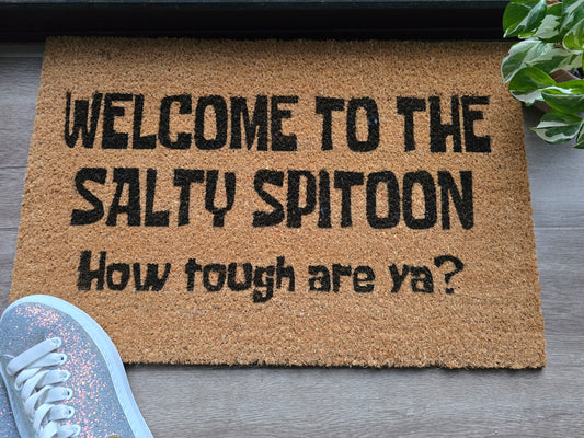 WELCOME TO THE SALTY SPITOON CUSTOM DOORMAT