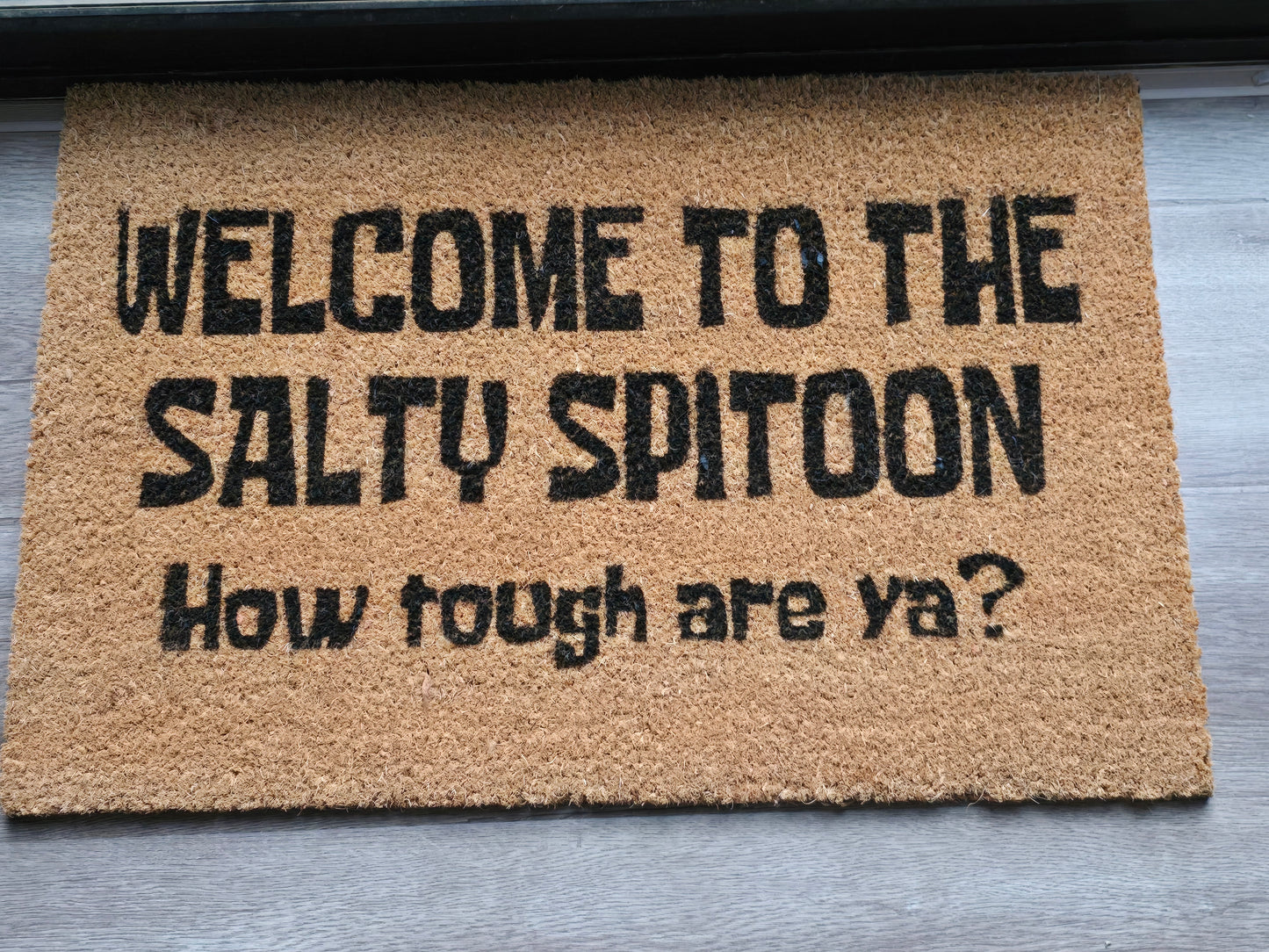WELCOME TO THE SALTY SPITOON CUSTOM DOORMAT