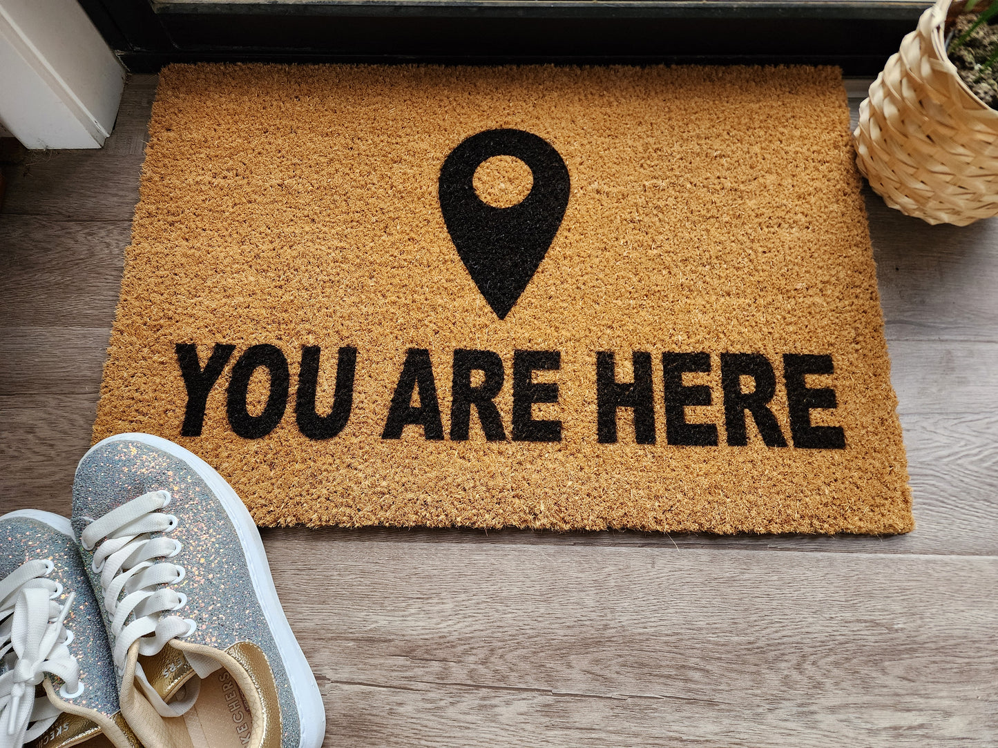 YOU ARE HERE CUSTOM DOORMAT