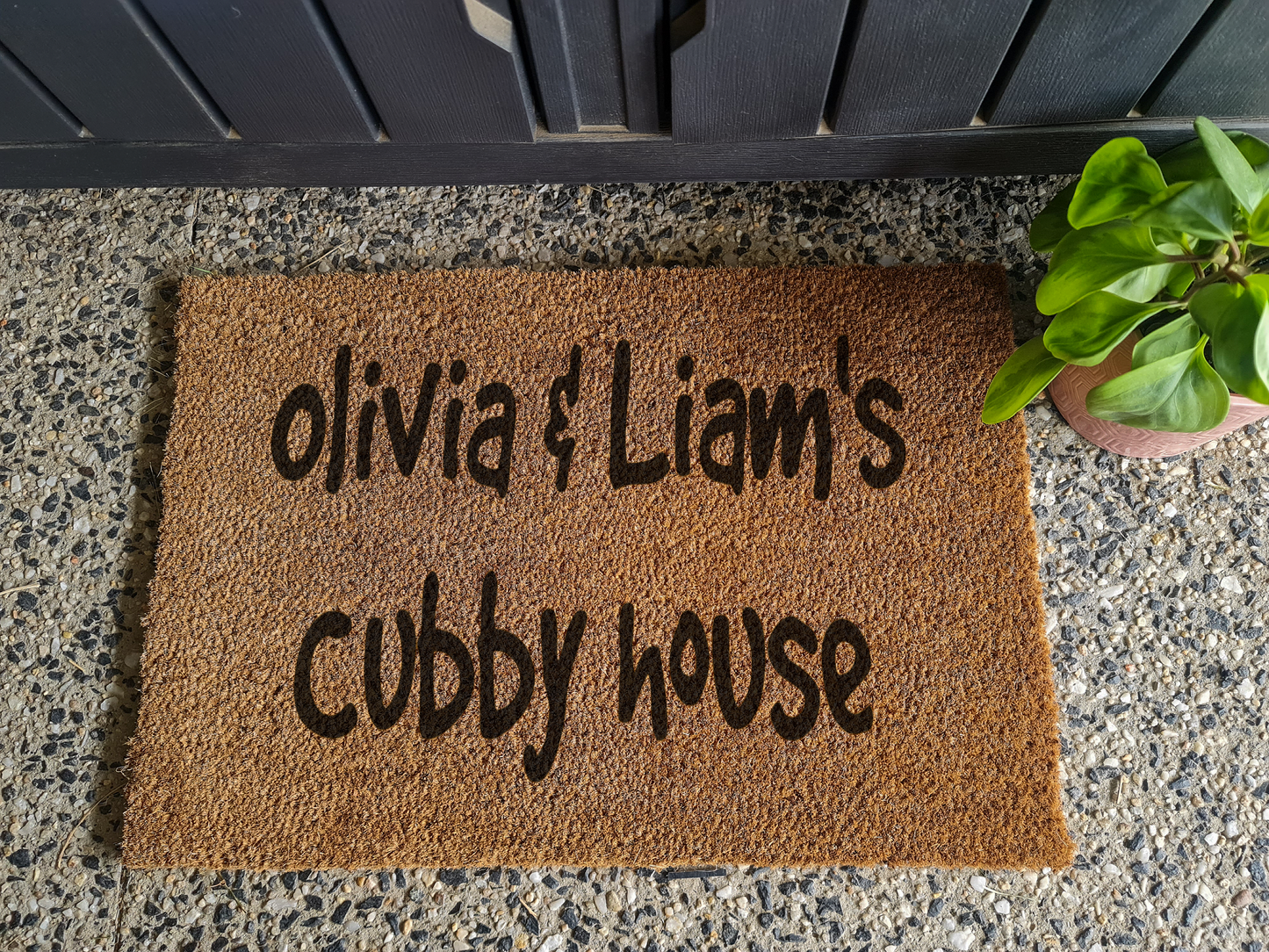 CUBBY HOUSE KIDS PERSONALISED DOOR MAT