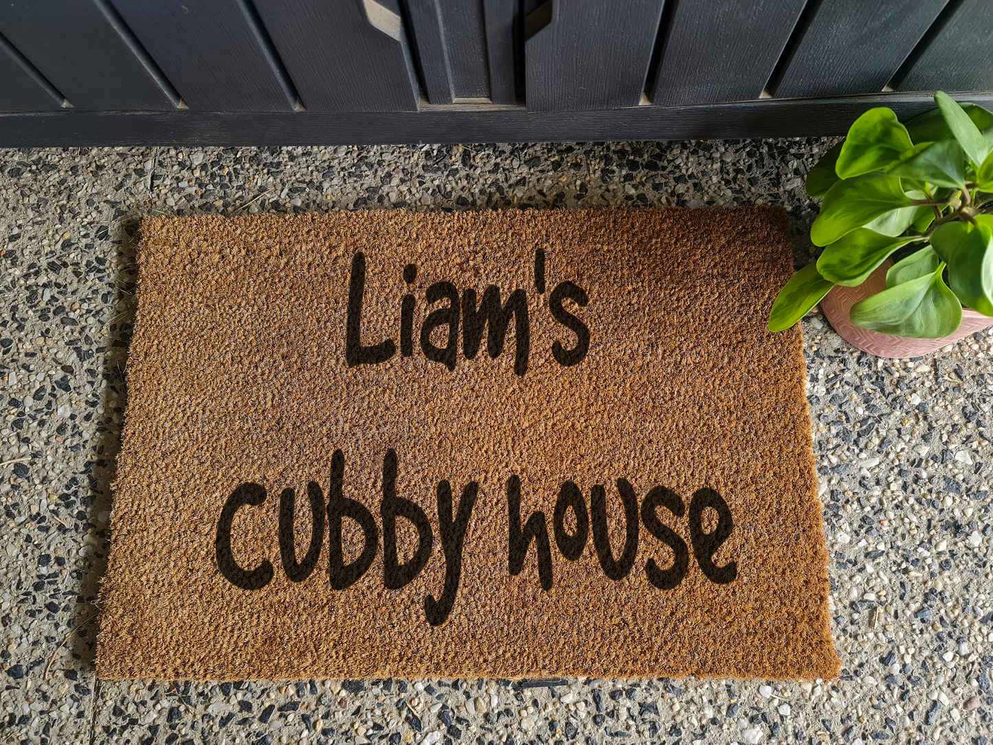 CUBBY HOUSE KIDS PERSONALISED DOOR MAT
