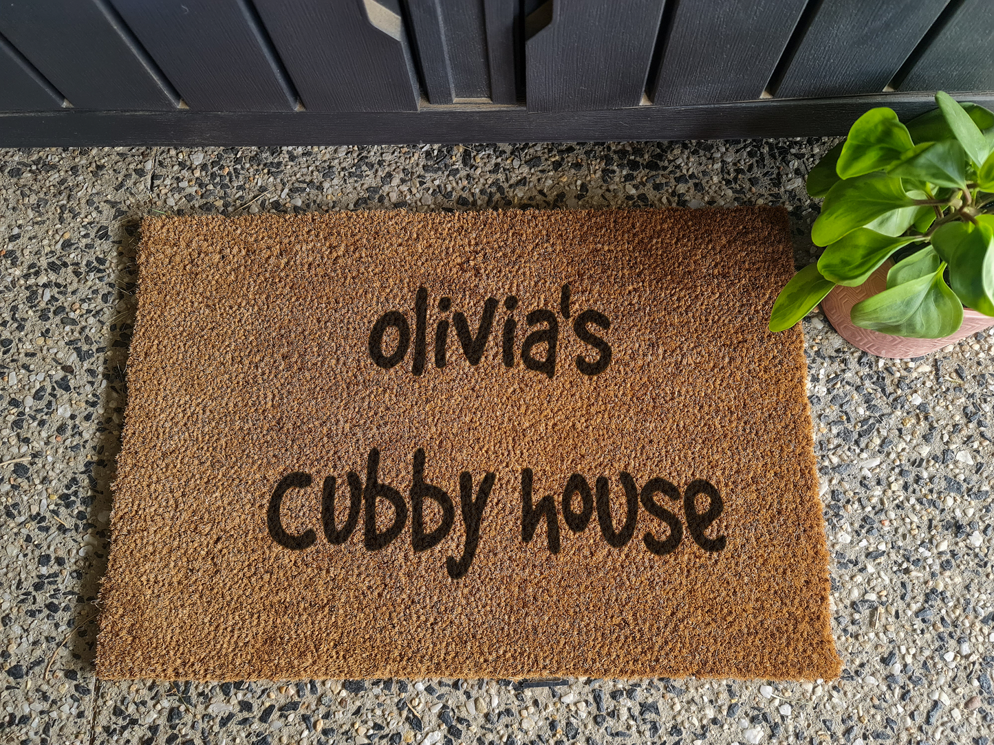 CUBBY HOUSE KIDS PERSONALISED DOOR MAT
