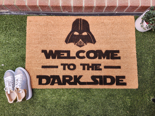 WELCOME TO THE DARK SIDE CUSTOM DOORMAT