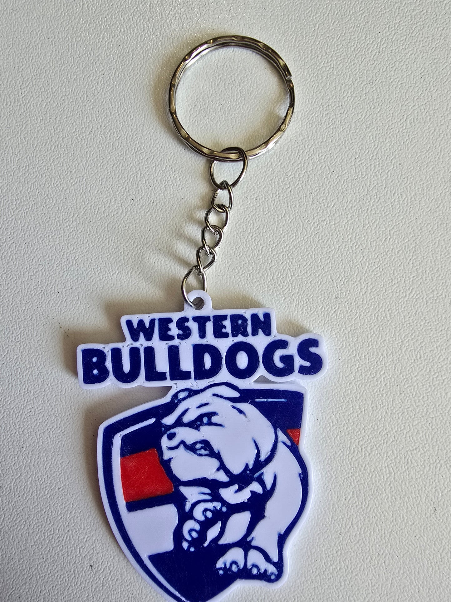 Western Bulldogs Custom Keychain – 3D Printed Bag Tag Keyring