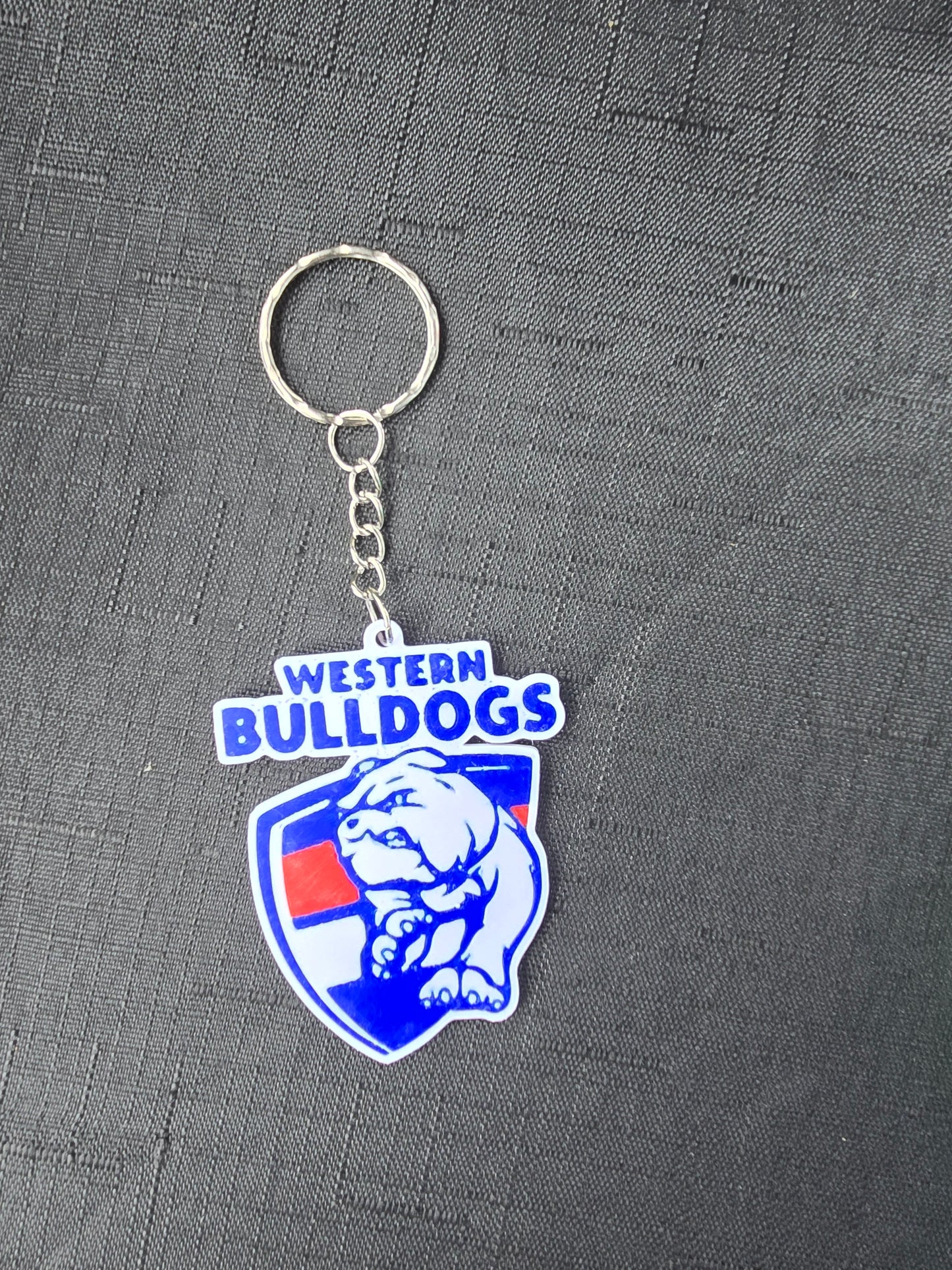 Western Bulldogs Custom Keychain – 3D Printed Bag Tag Keyring