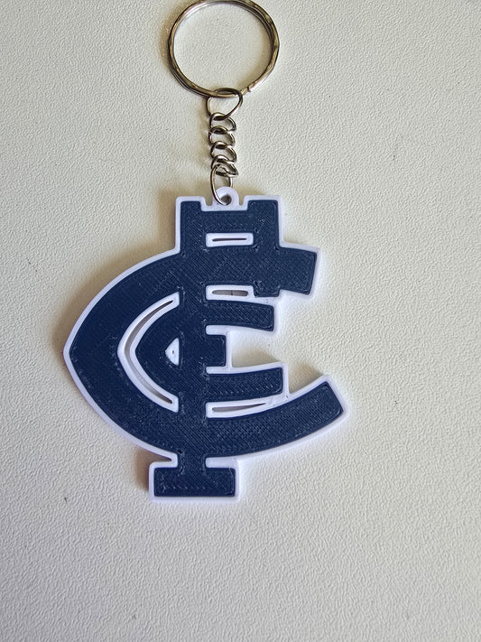 Carlton Blues Custom Keychain – 3D Printed Bag Tag Keyring