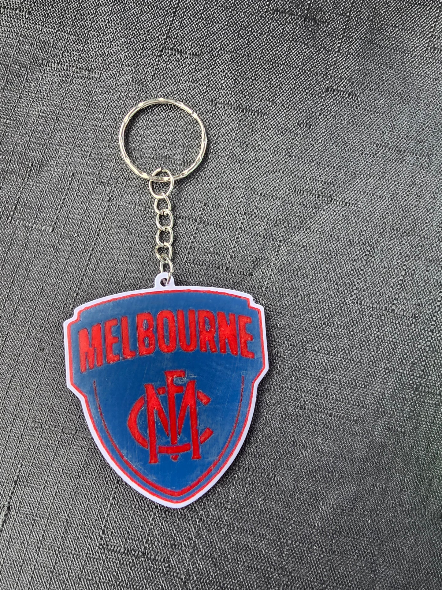 Melbourne Demons Custom Keychain – 3D Printed Bag Tag Keyring
