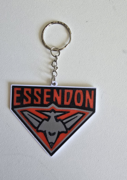 Essendon Bombers Custom Keychain – 3D Printed Bag Tag Keyring