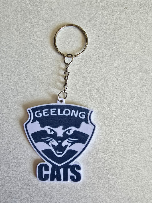 Geelong Cats Custom Keychain – 3D Printed Bag Tag Keyring