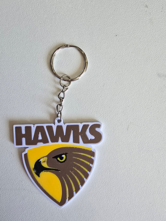 Hawthorn Hawks Custom Keychain – 3D Printed Bag Tag Keyring