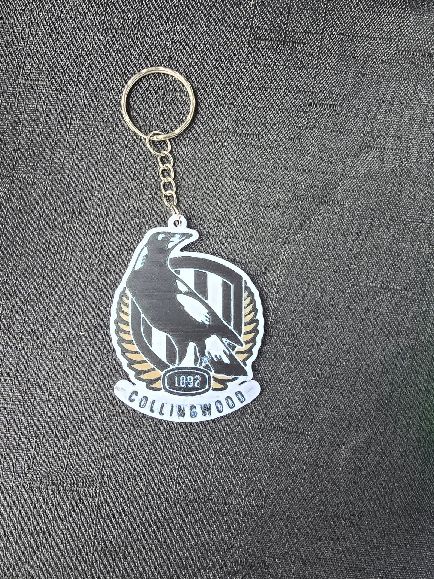 Collingwood Magpies Custom Keychain – 3D Printed Bag Tag Keyring
