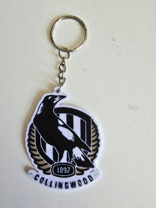 Collingwood Magpies Custom Keychain – 3D Printed Bag Tag Keyring