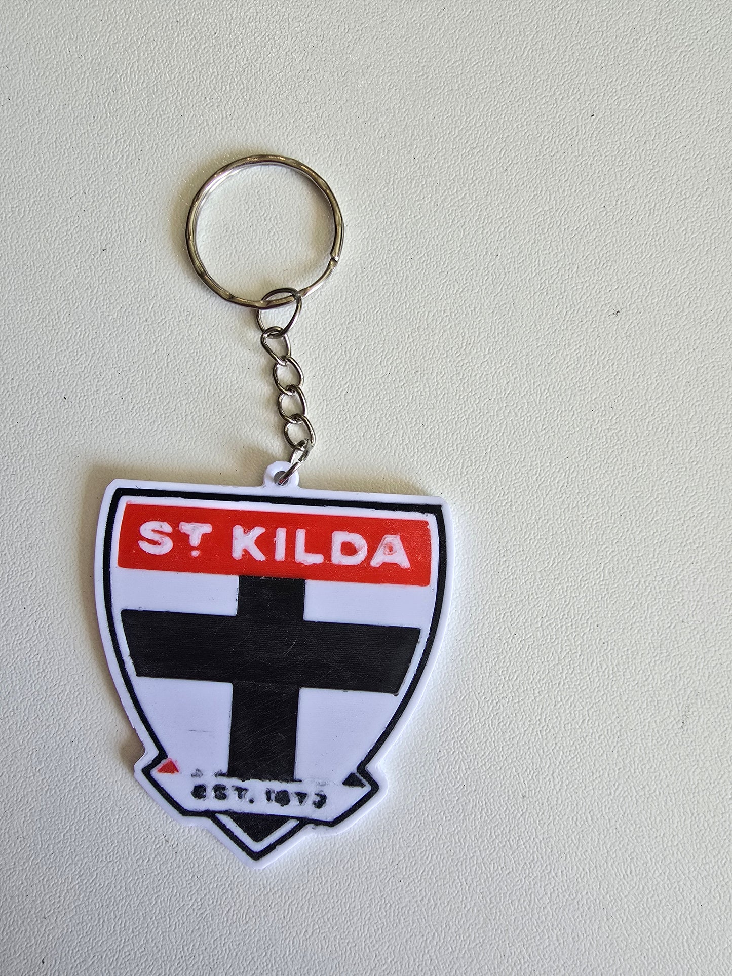 St Kilda Saints Custom Keychain – 3D Printed Bag Tag Keyring