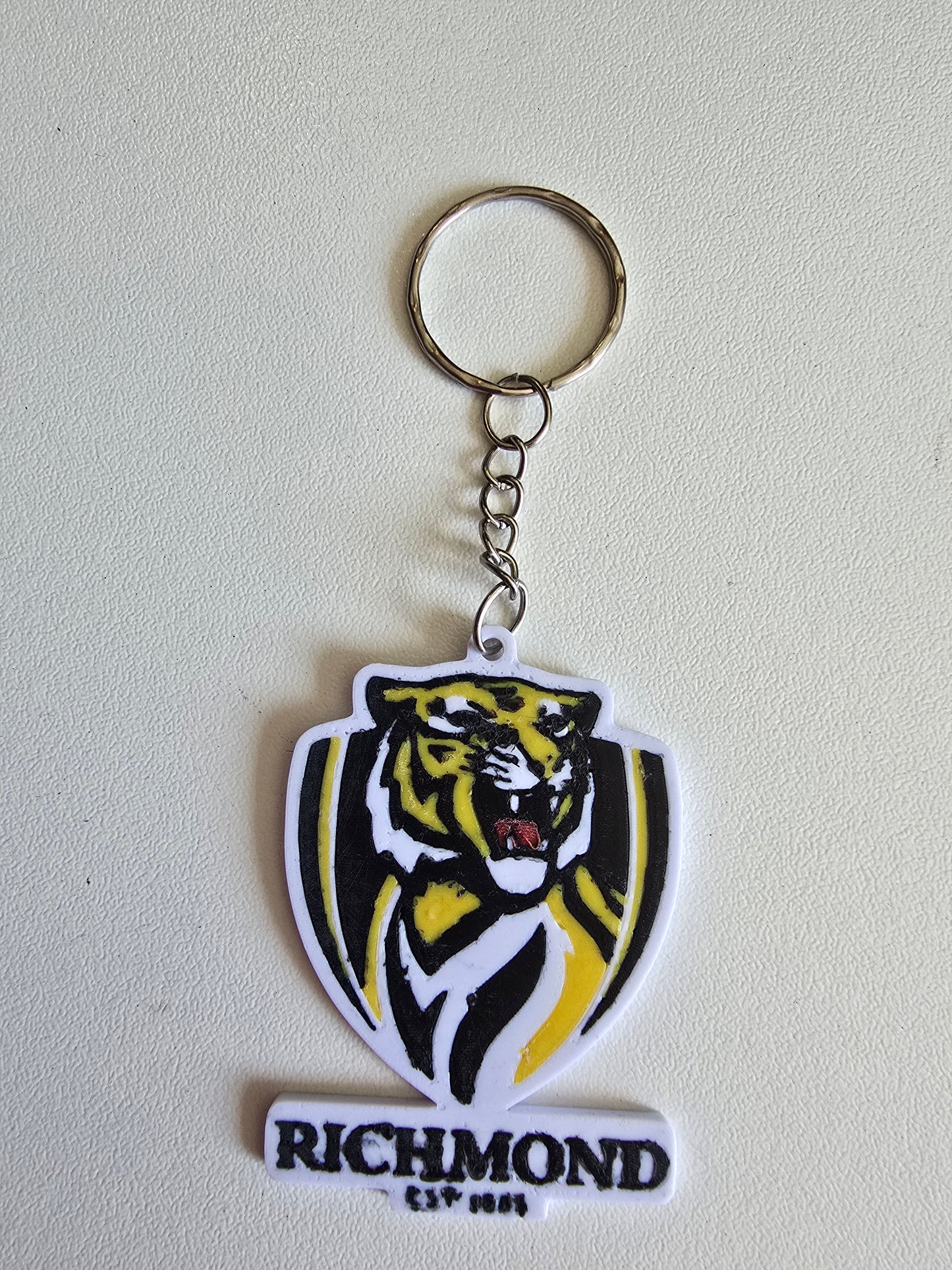 Richmond Tigers Custom Keychain – 3D Printed Bag Tag Keyring