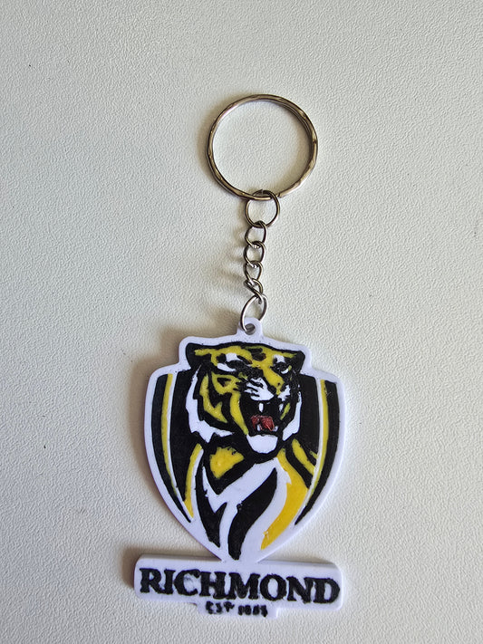 Richmond Tigers Custom Keychain – 3D Printed Bag Tag Keyring