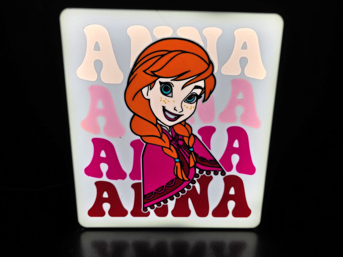 Frozen Anna LED Light Box