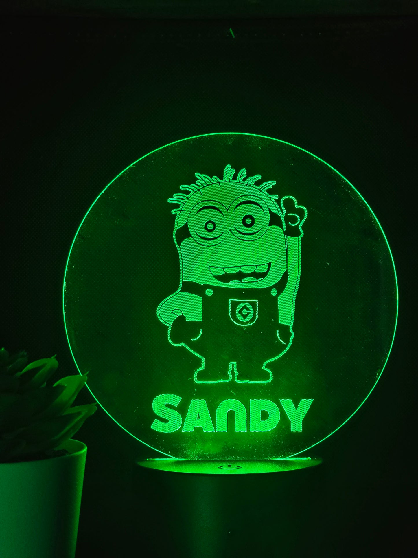 Personalised Minions Night Light 8 Colours LED Lamp