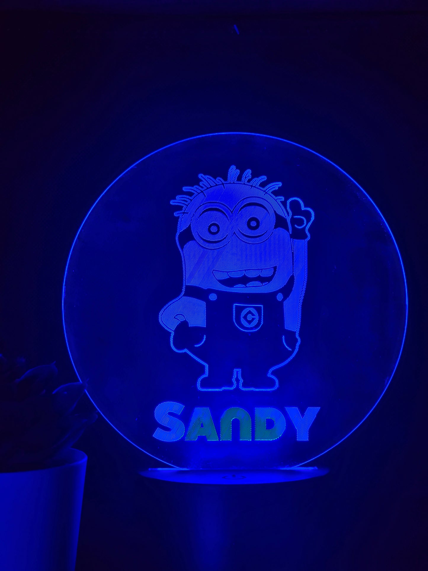 Personalised Minions Night Light 8 Colours LED Lamp