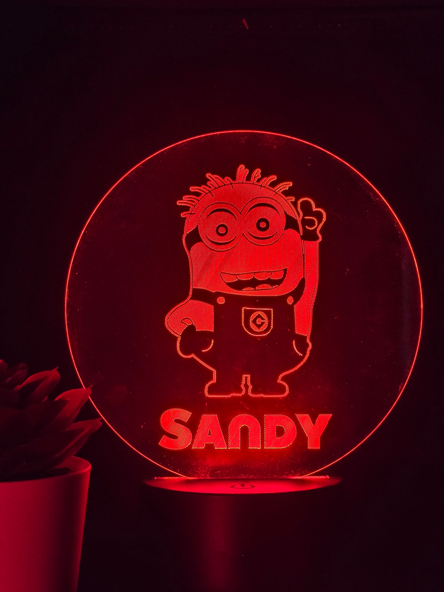 Personalised Minions Night Light 8 Colours LED Lamp