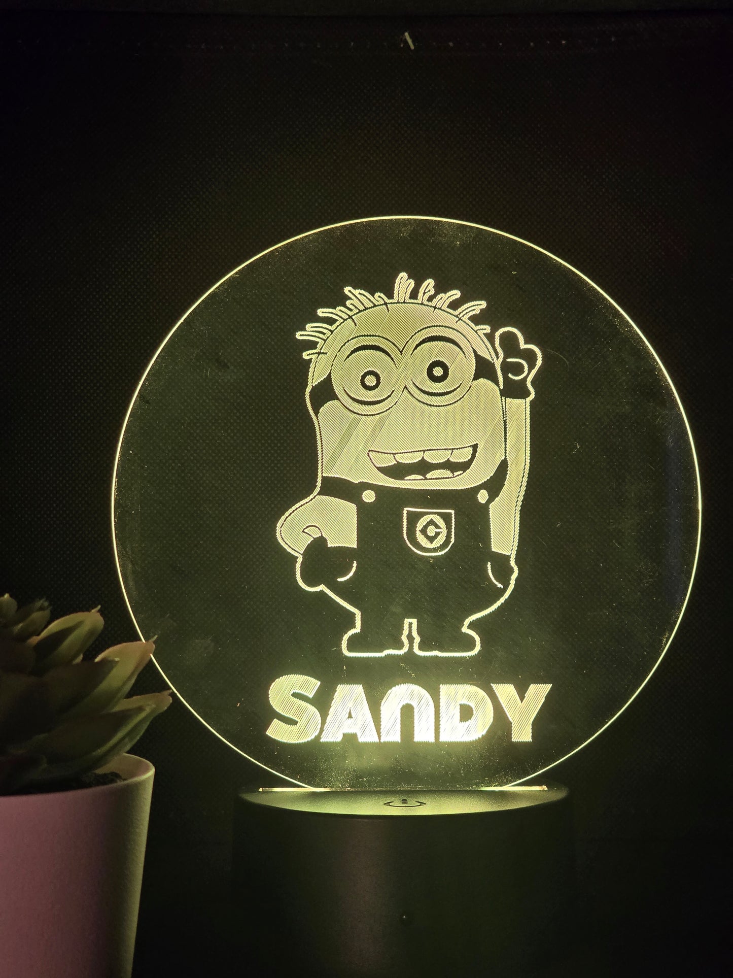 Personalised Minions Night Light 8 Colours LED Lamp