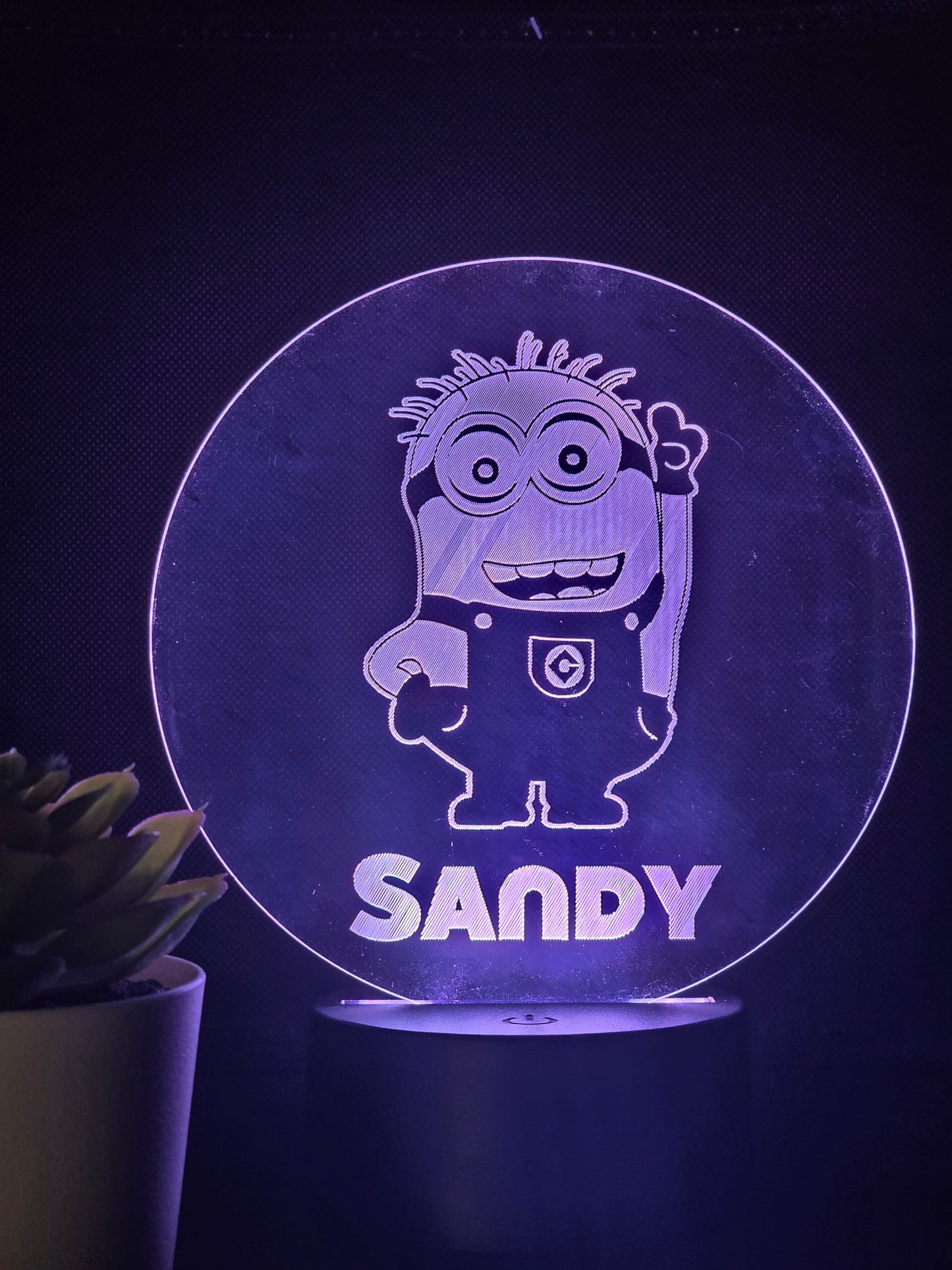 Personalised Minions Night Light 8 Colours LED Lamp