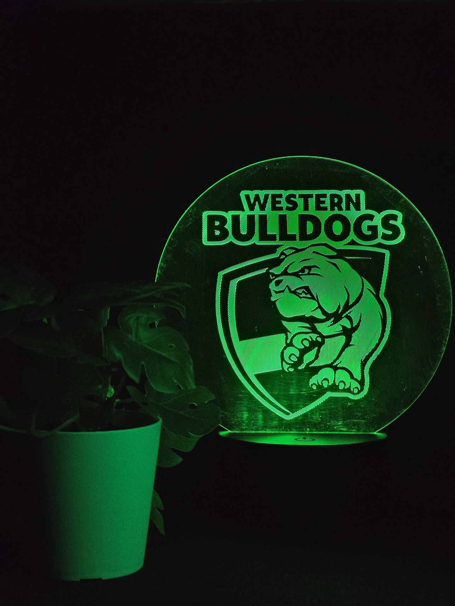 WESTERN BULLDOGS NIGHT LIGHT 8 COLOURS LED LAMP
