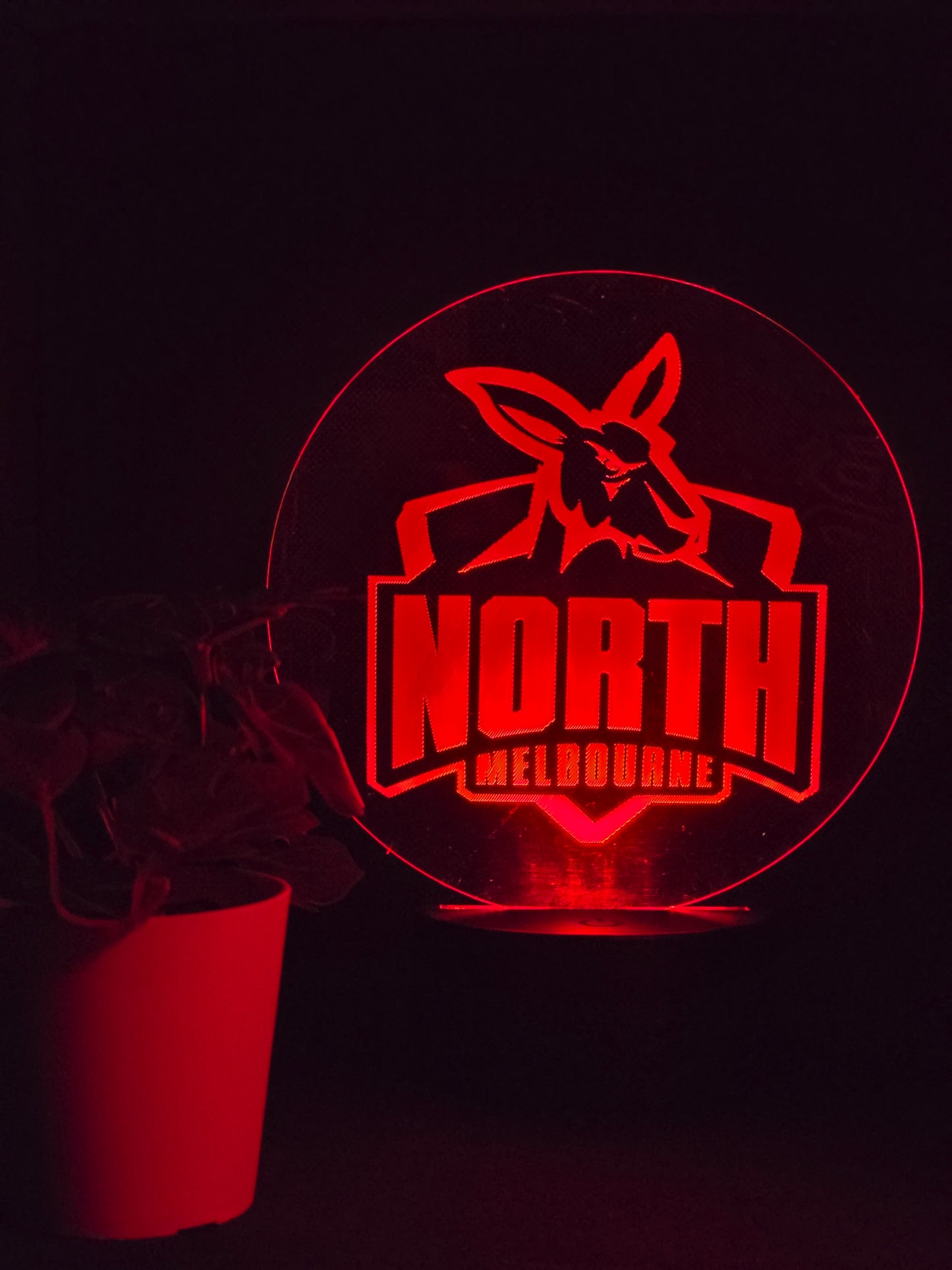NORTH MELBOURNE KANGAROOS NIGHT LIGHT 8 COLOURS LED LAMP
