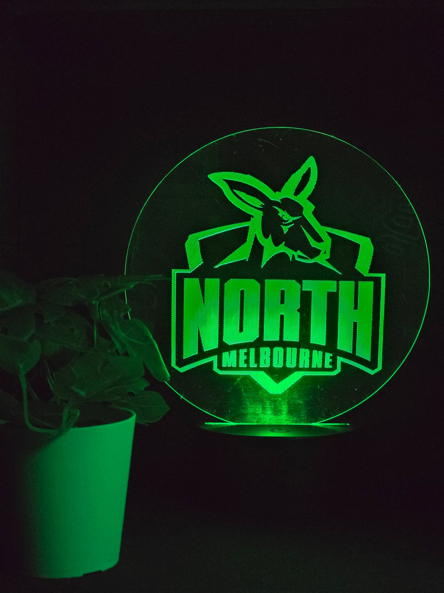 NORTH MELBOURNE KANGAROOS NIGHT LIGHT 8 COLOURS LED LAMP