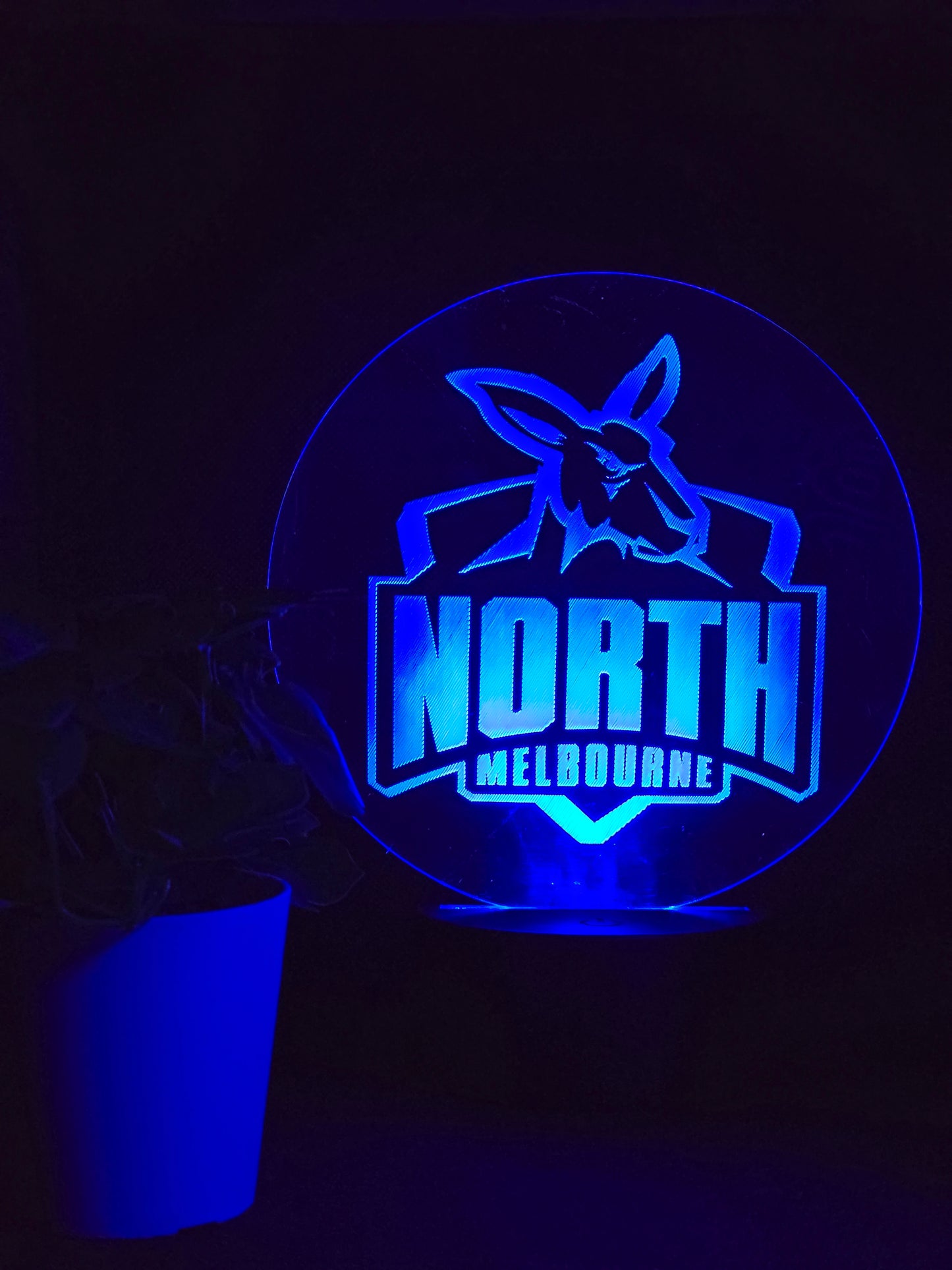 NORTH MELBOURNE KANGAROOS NIGHT LIGHT 8 COLOURS LED LAMP