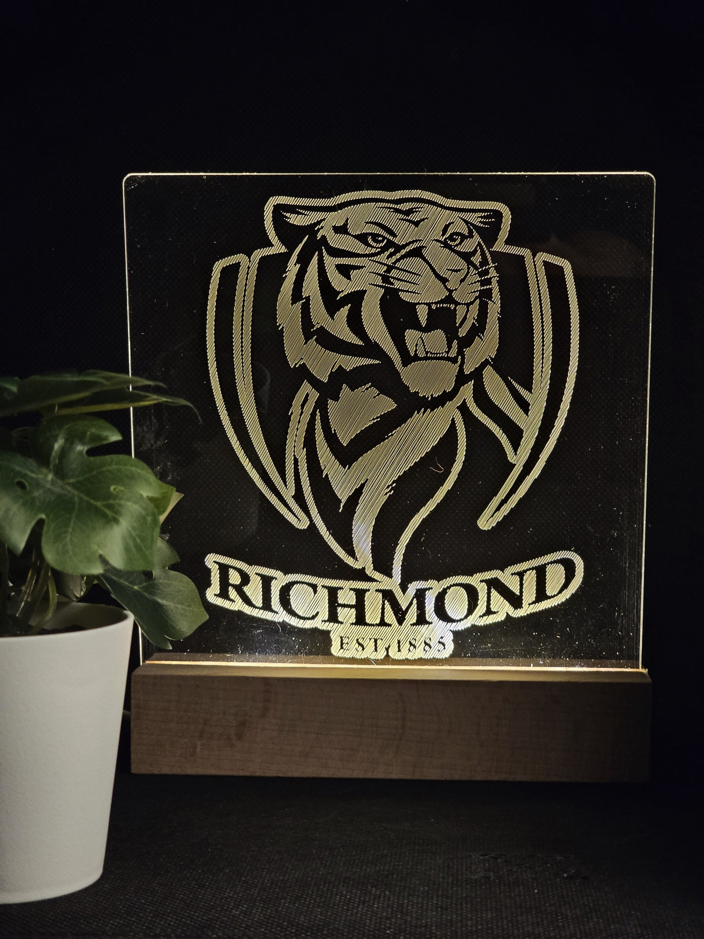 RICHMOND TIGERS NIGHT LIGHT WARM WHITE LED LAMP