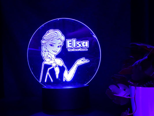 FROZEN ELSA NIGHT LIGHT 8 COLOURS LED LAMP
