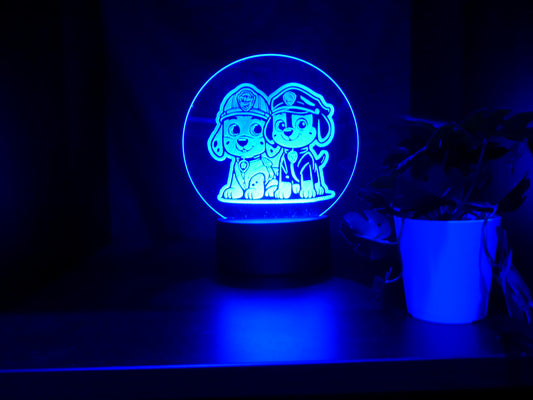 PAW PATROL NIGHT LIGHT 8 COLOURS LED LAMP