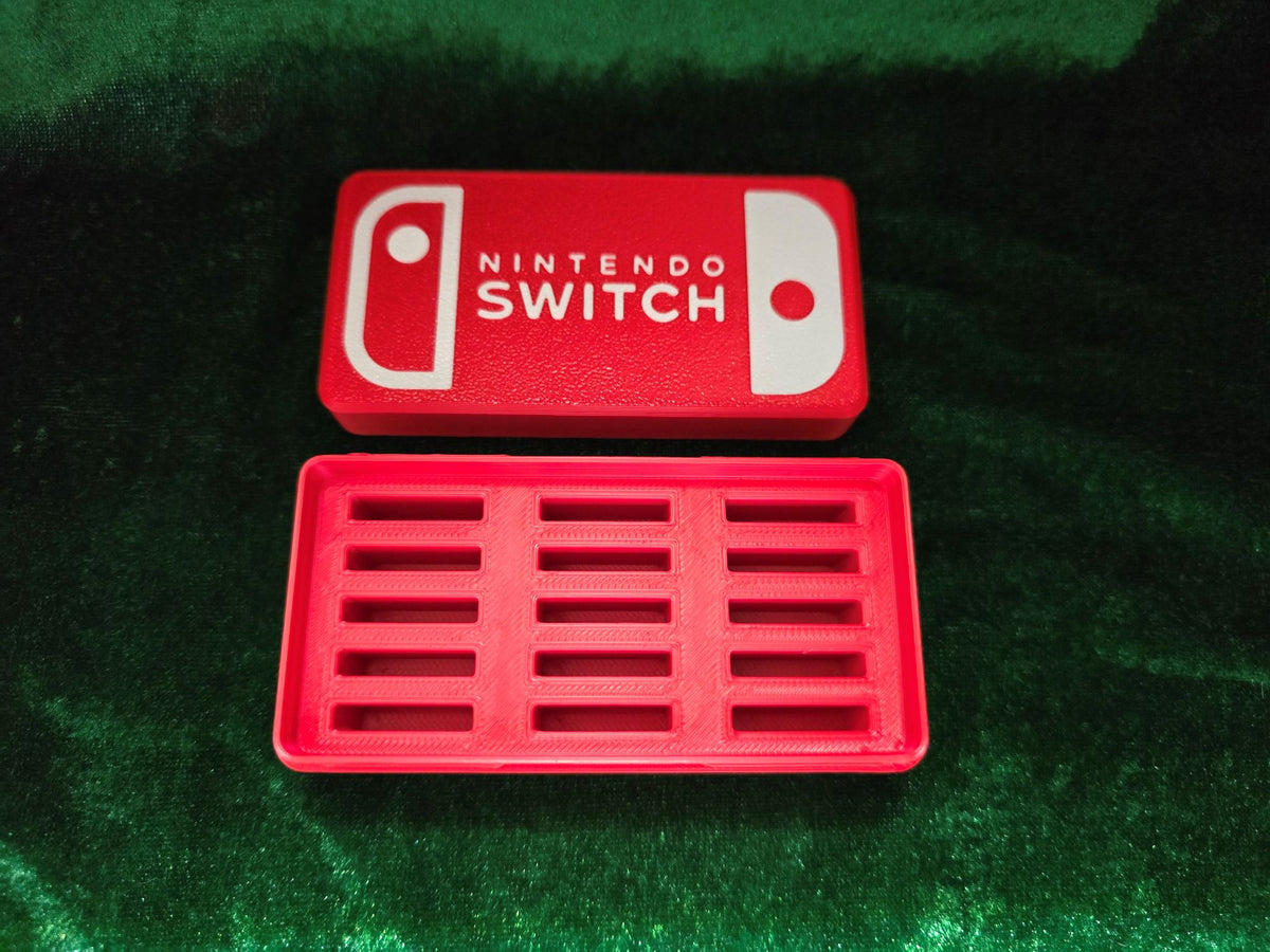 3D Printed Nintendo Switch Game Cartridge Card Holder – Red